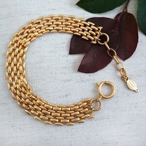Catherine Popesco Gold Mesh Chain Bracelet NWT